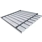 Dach rzymski Silva z tkaniną rozwijaną na masywnych prowadnicach aluminiowych układającą się w estetyczne fale