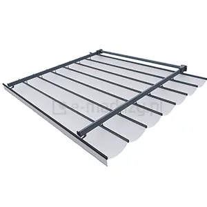 Dach rzymski Silva z tkaniną rozwijaną na masywnych prowadnicach aluminiowych układającą się w estetyczne fale