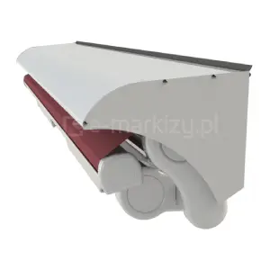 Częściowy aluminiowy daszek ochronny nad markizę o wymiarze 25cm