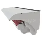 Częściowy aluminiowy daszek ochronny nad markizę o wymiarze 32cm