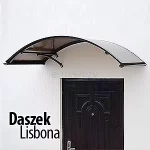 Daszek nad drzwi z poliwęglanu - zaokrąglony na boki