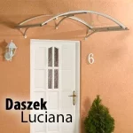 Daszek nad drzwi z akrylu - zaokrąglony na boki