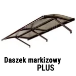 Duży daszek drzwiowy z poliwęglanu - zaokrąglony do przodu gabarytowy