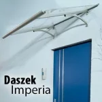 Daszek nad drzwi z akrylu - płaski nachylony do przodu