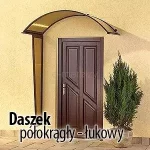 Daszek nad drzwi z poliwęglanu - zaokrąglony na boki