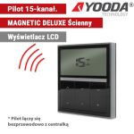 Czarny pilot ścienny z wyświetlaczem LCD