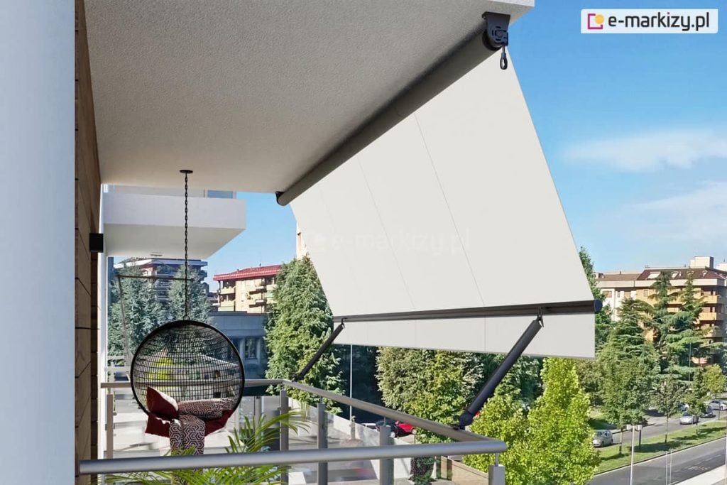 Markiza balkonowa do poręczy okrągłej italia selt