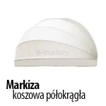 Biała markiza półokrągła koszowa