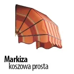 Segmentowa markiza koszowa w pasy prosta