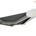 Markiza tarasowa w kolorze białym i antracytową tkaniną - Presto Plus Mol – Galeria