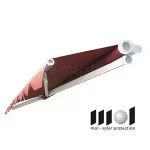 markiza w białym kolorze z czerwoną tkaniną Piano firmy Mol