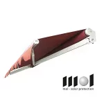 Czerwona markiza z białą konstrukcją vivo firmy mol bez kasety