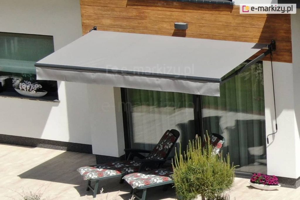 Markiza zwijana korbą, markiza malta firmy selt, markiza ręczna, markiza tarasowa ręczna