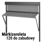Podtynkowa roleta markizowa 103 screen z wysuwanymi ramionami na prowadnicach aluminiowych do zabudowy