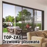 Moskitiera plisowana TopZag na drzwi - Plisowana siatka przeciw owadom na taras