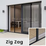 Moskitiera plisowana ZigZag na drzwi - Plisowana siatka przeciw owadom na taras