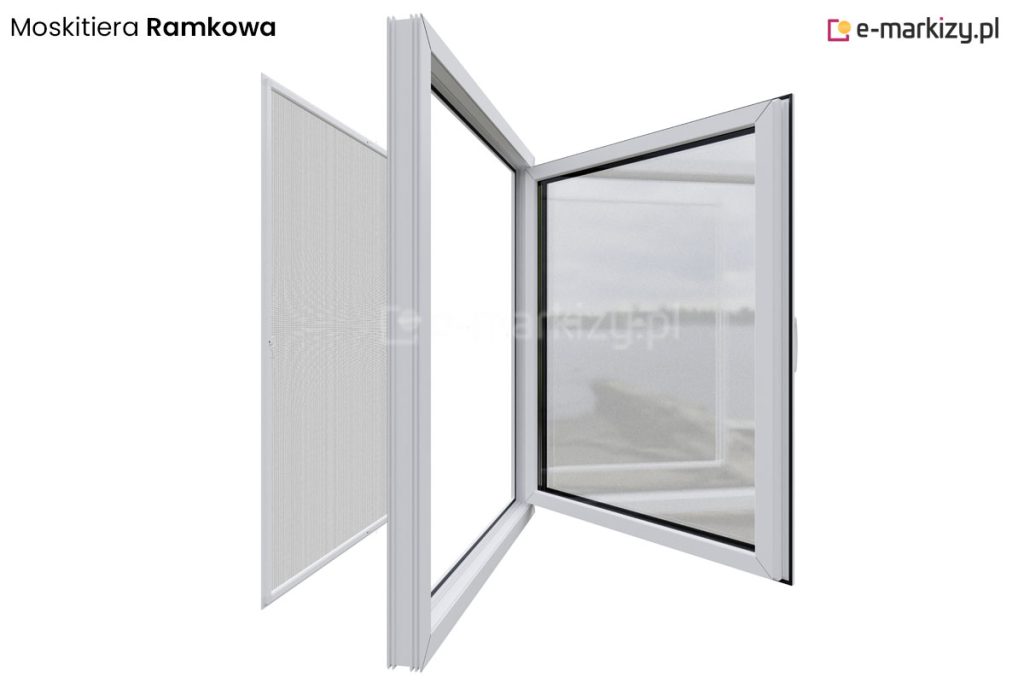 Moskitiera okienna ramkowa schemat montażu na ramę okienną