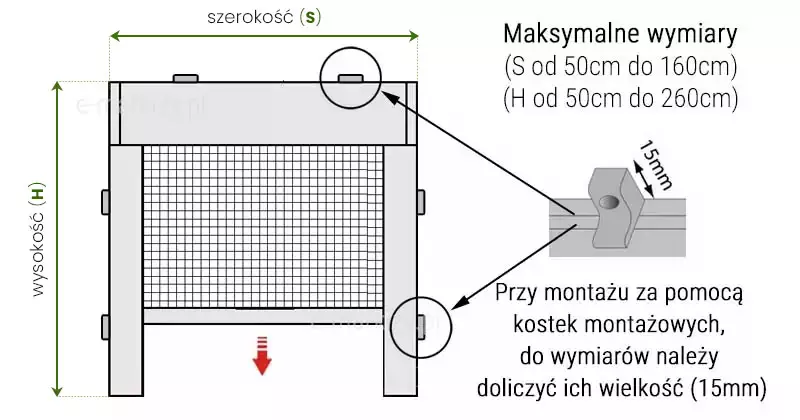 Pomiar moskitiery rolowanej okiennej