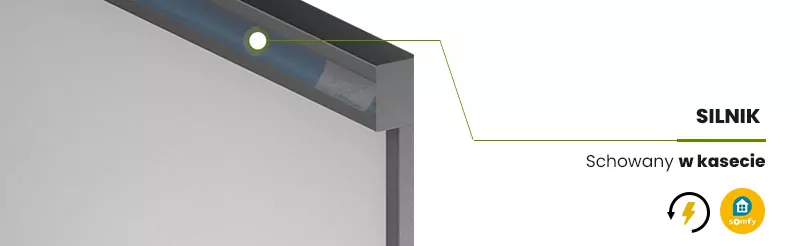 Pergola Flat napędy refleksoli bocznych Ziip