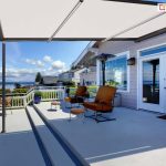 Przeciwsłoneczna osłona tarasowa z aluminiową konstrukcją