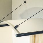 Neapol zadaszenie łukowe na odciągach wykonane z aluminium i mrozoodpornej płyty akrylowej