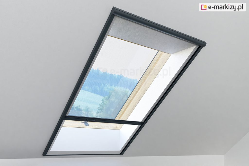 Okna dachowe uniwersalna moskitiera do montażu na pochyłą ścianę