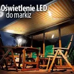 Ledowe taśmy oświetleniowe do markiz w kolorze ciepłym lub zimnym przyklejna na ramiona