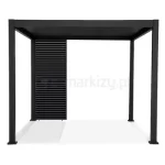 Żaluzjowy panel regulowany w kolorze antracytowym dedykowany do pergoli lamelowej Marlo i Rubio