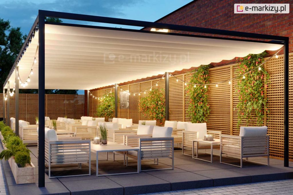 Pergola do ogródka piwnego, pergola costa corner