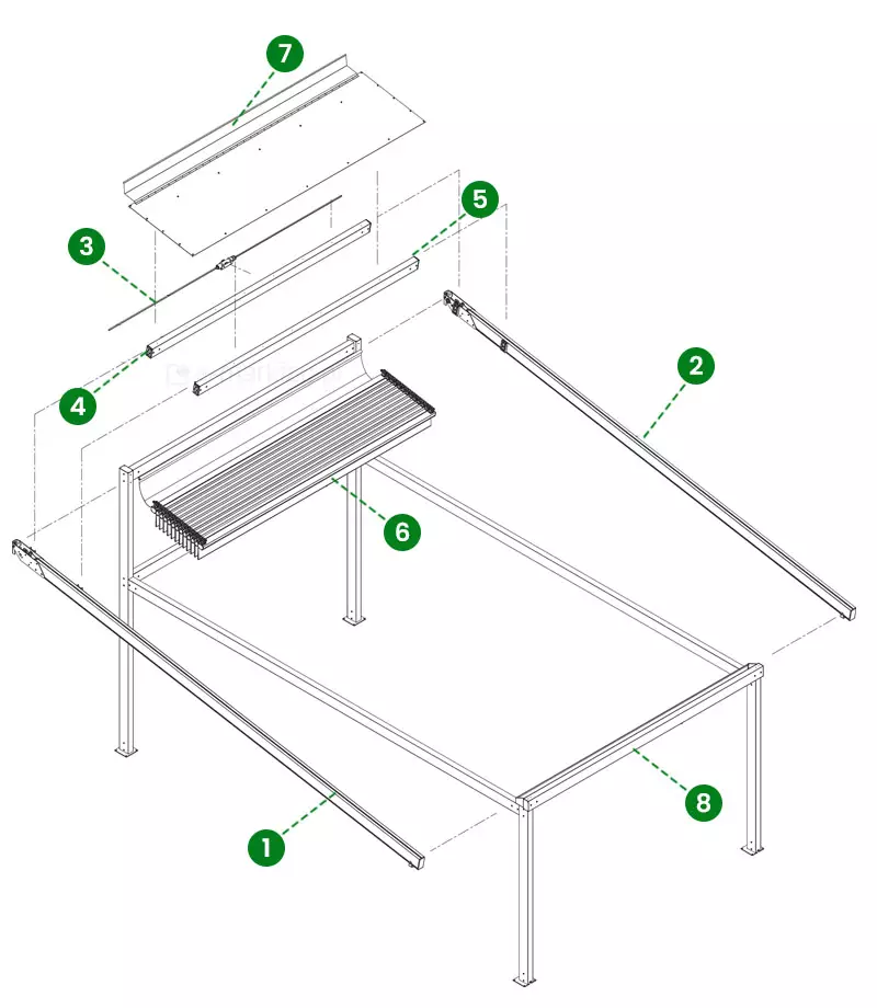 Pergola Wolnostojąca Solid – Komponenty