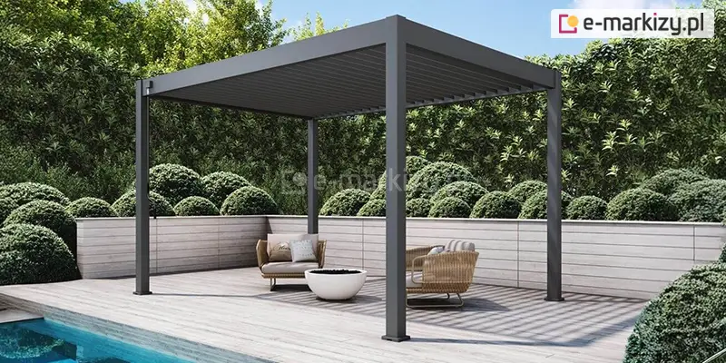 Pergola tarasowa alu marlo wolnostojaca