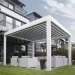 Pergola SB 400 z otwieranym dachem lamelowym w wersji wolnostojącej