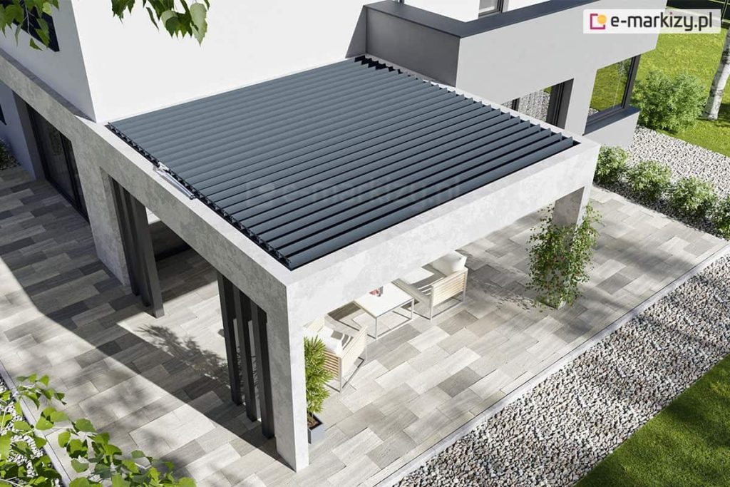 Sterowane przełącznikiem lub pilotem lamele pracują cicho przy otwieraniu i zamykaniu dachu