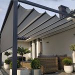 Pergole na taras dragon, pergole tarasowe dragon, pergole aluminiowe dragon, Pergola Tarasowa Przyścienna e-Dragon elektryczna