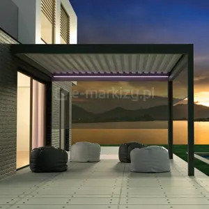 Pergole Tarasowe Przyścienne z Dachem Lamelowym