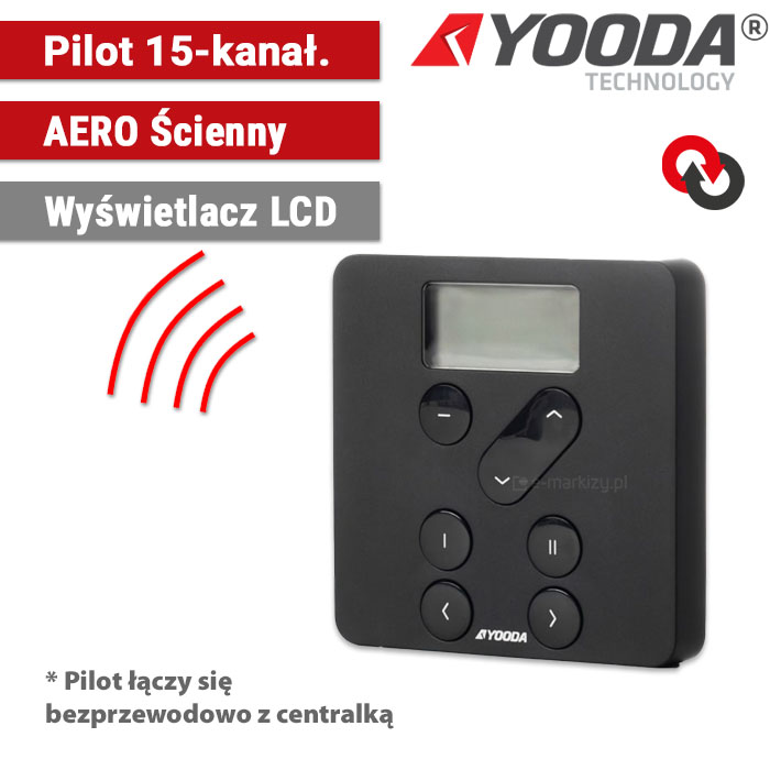 Pilot ścienny AERO 15-kanałowy YSH 1713172BH czarny