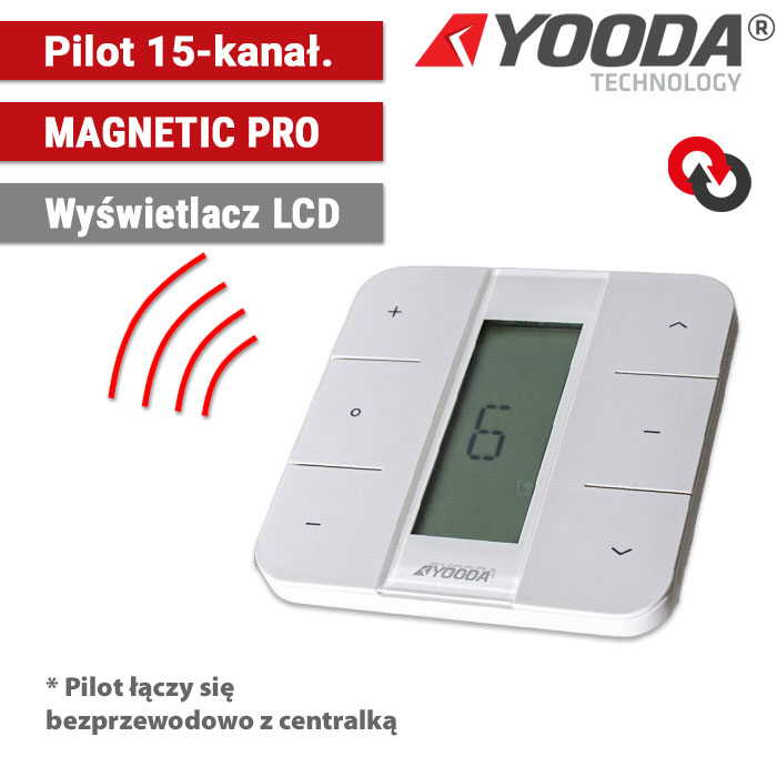 Pilot ścienny MAGNETIC PRO 15-kanałowy YSH, 1712773H