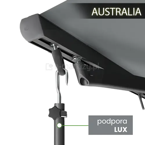 Podpora lux do markizy Australia Aluprof z hakiem ułatwiającym montaż