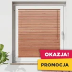 Promocja outlet zaluzje drewniana 25mm miniatura