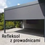 Roleta refleksol screen z prowadnicami aluminiowymi do pergoli