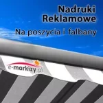Kolorowe nadruki wykonywane na tkaninie markizy na zamówienie