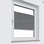 Roleta plisowana umożliwia częściowe zasłonięcie okna w różnych jego częściach dzięki prowadnicą sznurkowym