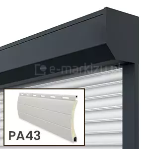 Roleta natynkowa w kasecie prostokątnej z pancerzem PA-43