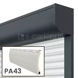 Roleta natynkowa w kasecie ćwierć okrągłej z pancerzem PA-43