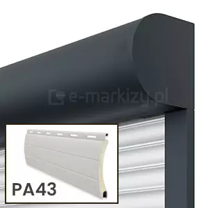 Roleta natynkowa w kasecie półokrągłej z pancerzem PA-43