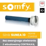 Silnik marki Somfy Sunea iO z wbudowaną centralą bez awaryjnego otwierania w technologii dwukierunkowej idealnej pod sterowanie Smart Home
