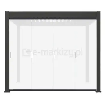 Szklana ściana przesuwna do pergoli Marlo i Rubio