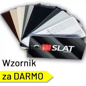 Kompletny wzornik z próbkami kolorów lameli żaluzji fasadowych za darmo