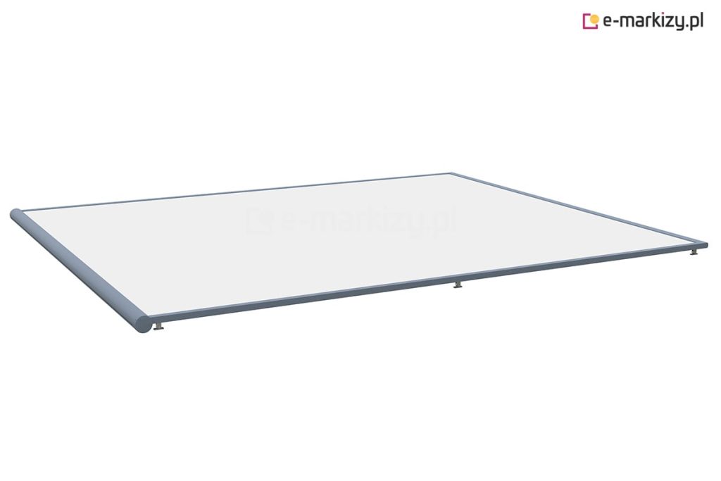 Roleta tkaninowa Veranda V Ziiip mocowana na uchwytach do gotowej konstrukcji