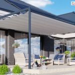 Zadaszenie tarasu pergola przyścienna costa, pergola elektryczna na wymiar